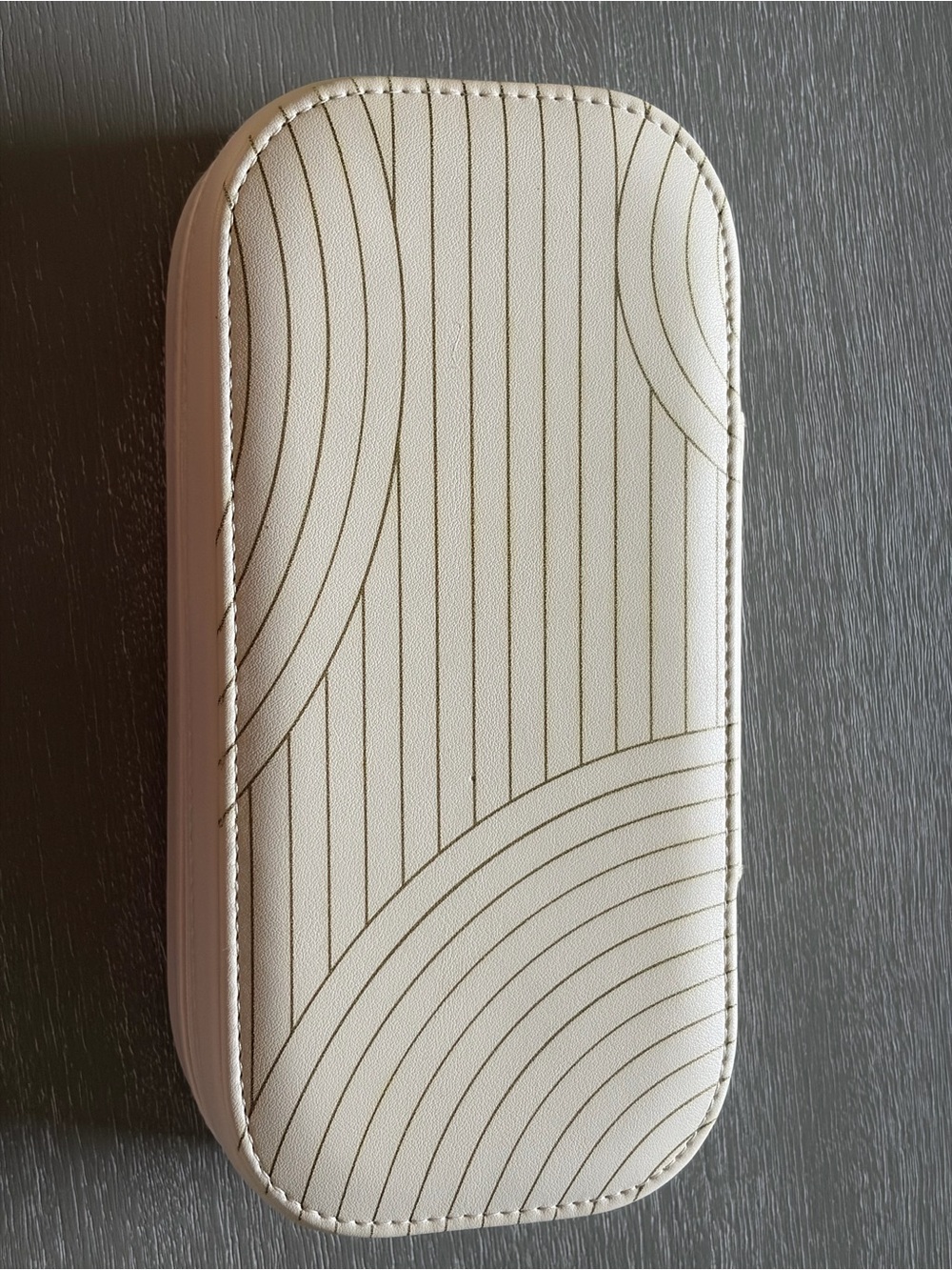 White Geometric Pattern Women's Zip Pouch